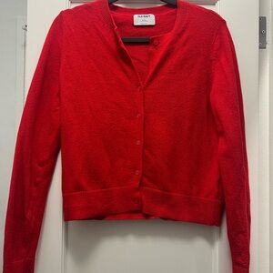 Old navy red cardigan